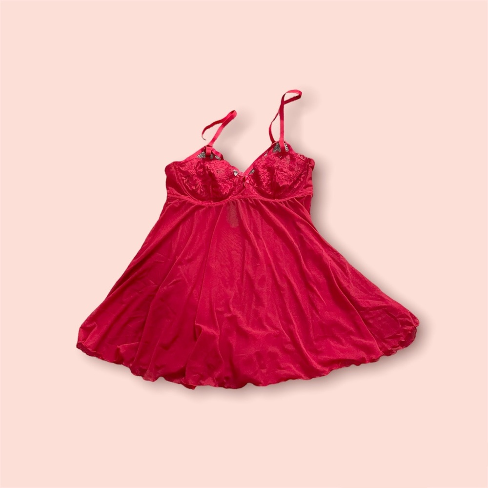 Vintage red slip dress